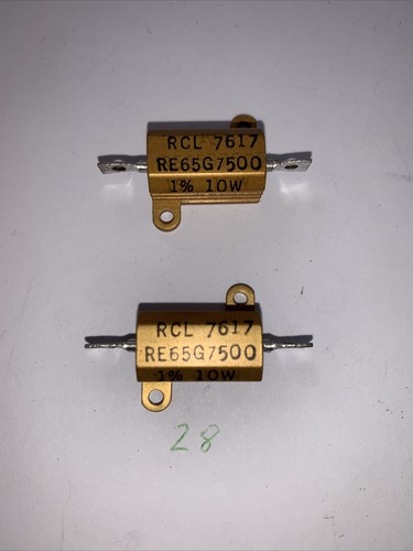 RCL 750 Ohm 10 Watt 1% Alum. Power Resistor RE65G7500 New Pack Of (2) - Picture 6 of 12
