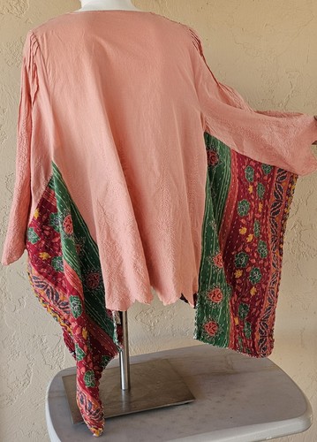 NWT Peacenik Authentic KANTHA Cotton Eyelet BOHO Long Sleeve Shirt Top (S-XL) - Picture 21 of 22