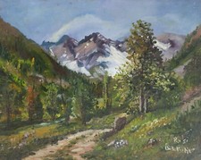 Casa con albero in autunno PAESAGGIO DI CAMPAGNA QUADRO firmato DIPINTO OLIO 138