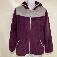 The North Face Girls XL Oso Purple Silky Fleece Hoodie Jacket Full Zip