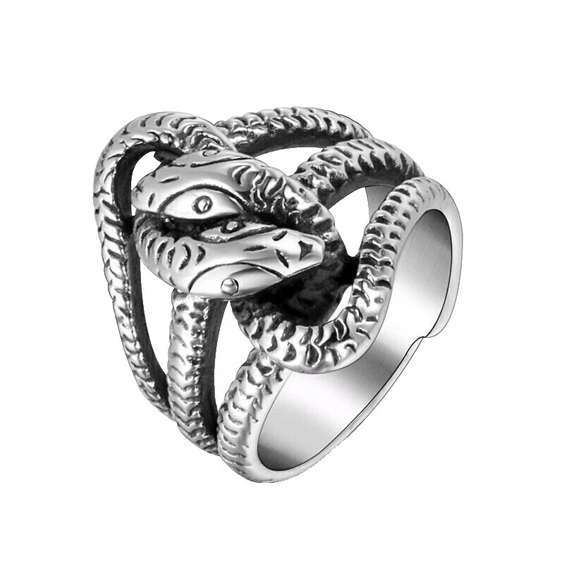 机车交叉戒指男士