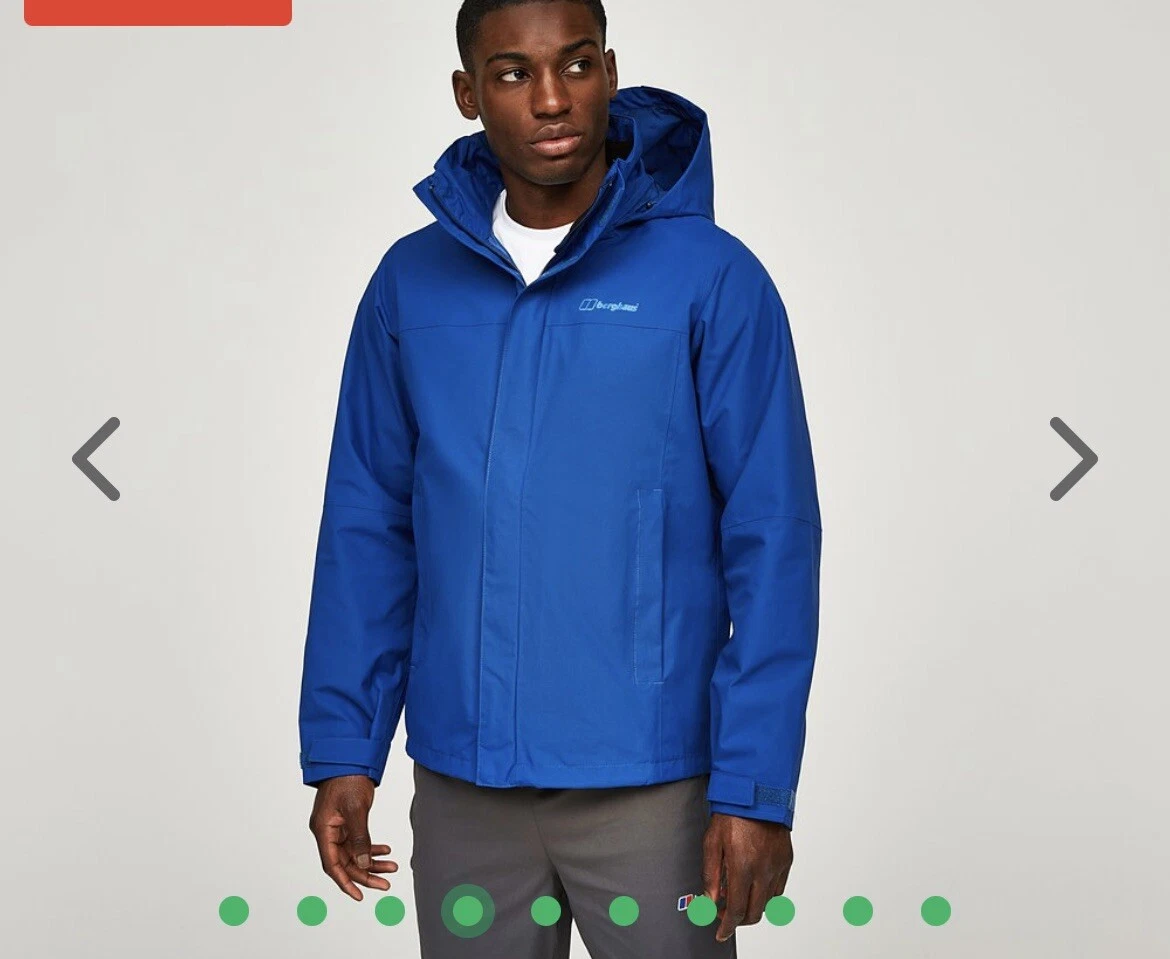 BERGHAUS RG ALPHA 2.0 MENS WATERPROOF JACKET BLUE SIZE MEDIUM RRP £120 NEW  W TAG | eBay
