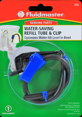 Commode toilet Repair Kit REFILL HOSE TUBE & CLIP Water Saving FluidMaster 215