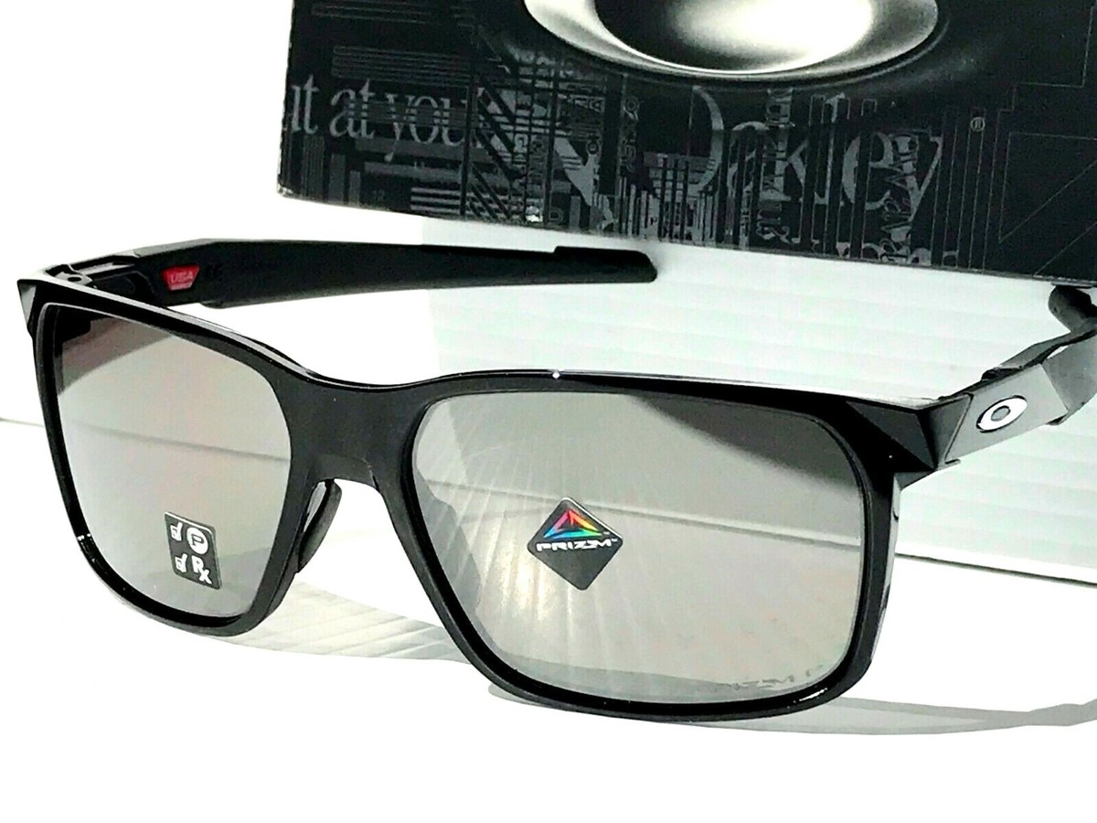 NEW Oakley PORTAL X Shiny Black POLARIZED PRIZM Black Lens
