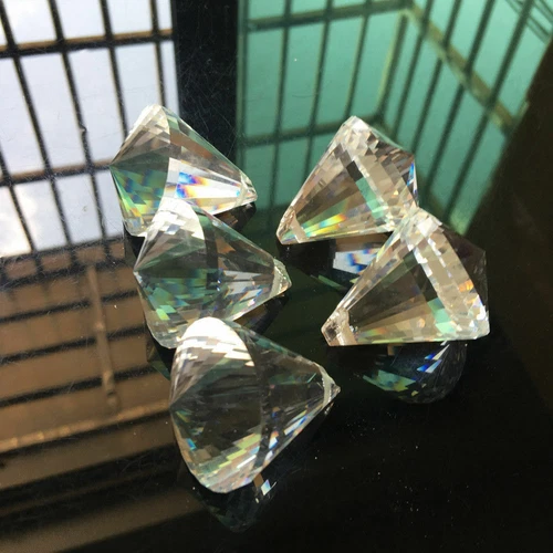 5Pc SUNCATCHER Chandelier Diamond Glass Cone Crystal Lamp Prism Hanging Pendant - Picture 4 of 6