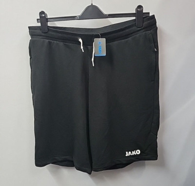 Jako Herren Active Wear Freizeit Reißverschluss Taschen Shorts Größe 4XL W36'' schwarz