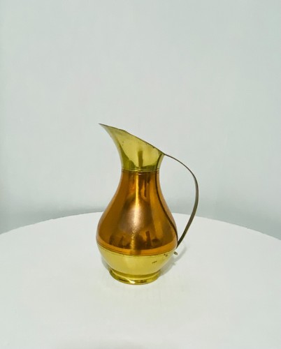 Estate Sale Vintage Hand Crafted Copper And Brass Pitcher Holland 8 1/2" - Picture 5 of 13