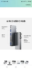 RAYCUE Drive USB C Hub 6-in-2 Multiport Adapter for MacBook Pro