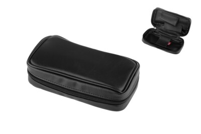 Angelo Pfeifentasche schwarz für 2 Pfeifen, PU-LederTasche