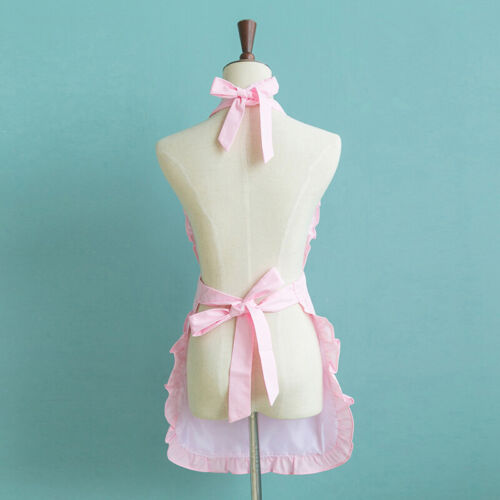 Lovely Heart Bowknot Princess Apron Nail Salon Anti Fouling Work Clothes Kitchen - Picture 2 of 11