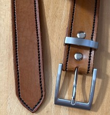 Ledergürtel , 100% Echt Leder, 4cm, Bundweite 78,5 - 88,5 cm, Unisex, Handmade