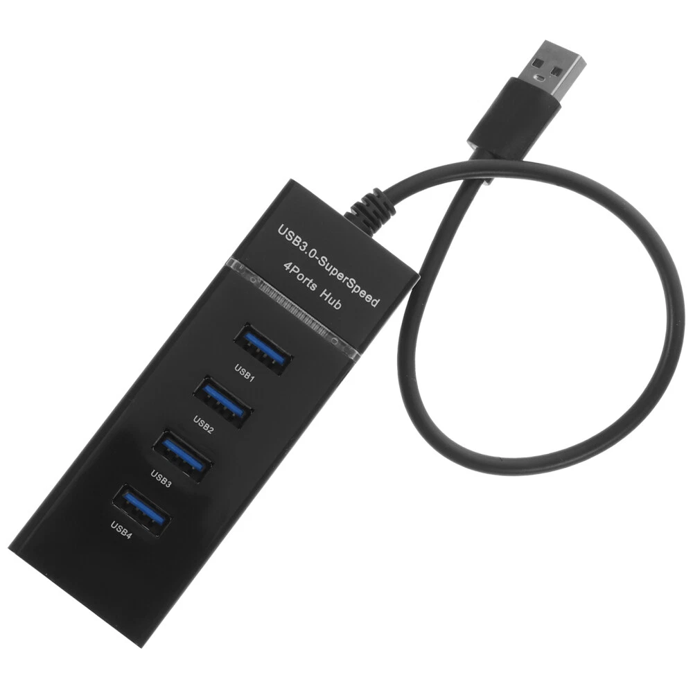 4-Port Slim USB 2.0 Hub with Multi-Charging Adapter