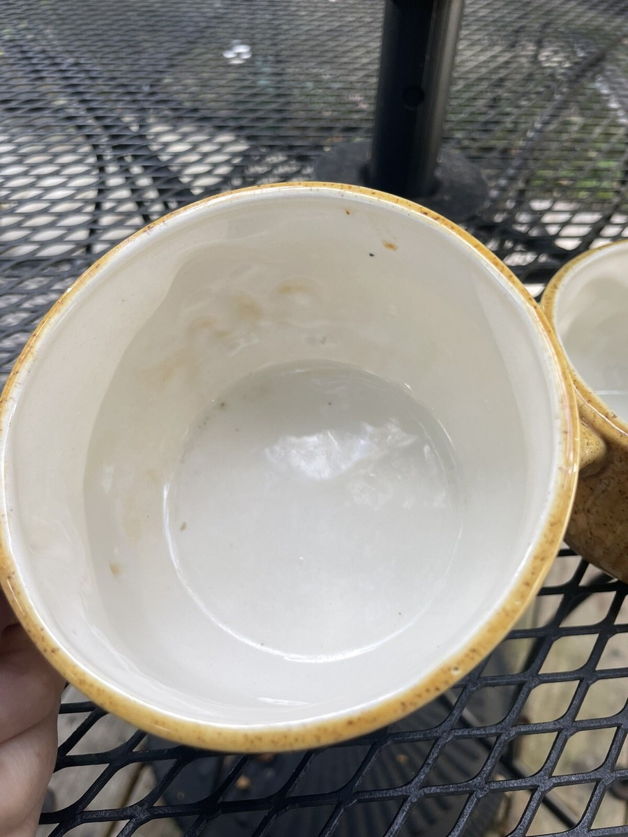 Vintage 1970s ARNELS MERRY MUSHROOMS Extra Large Soup Mugs Cups