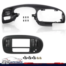  Dash Pad Bezel & Center Dash Radio Bezel BLACK Fit For 97-03 F-150 Expedition 