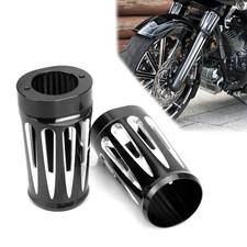 Billet Fork Cow Bells Boots Can Cover For Harley Road King Touring FLHT Glide