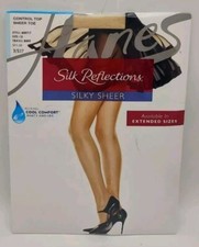 Hanes Silk Reflections Control Top Sheer Toe Pantyhose Q00717