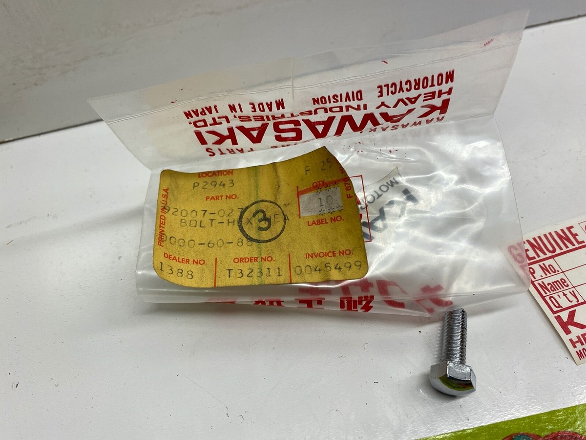 NOS Kawasaki Hex Head Bolt 6x18 F9 ENDURO MC1 1972-75 92007-027