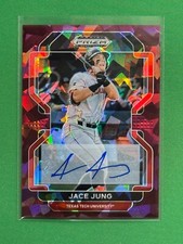 2022 Panini Prizm Draft Picks Jace Jung #PDP12 Auto Burgundy Cracked Ice /12