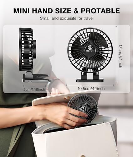 ICECRAFTUSBファン 3個セット サイズフリー1つ計ベスト付き USB Desk Fan, Mini Fan Portable, 3 Speeds Desktop Table Cooling