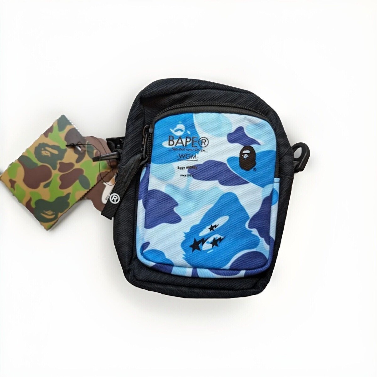 BAPE A Bathing Ape ABC Mini Shoulder Bag Camo Blue WGM