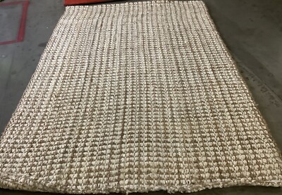 IVORY / NATURAL 6' X 9' Broken Thread Rug, Reduced Price 1172668216 NF186A-6