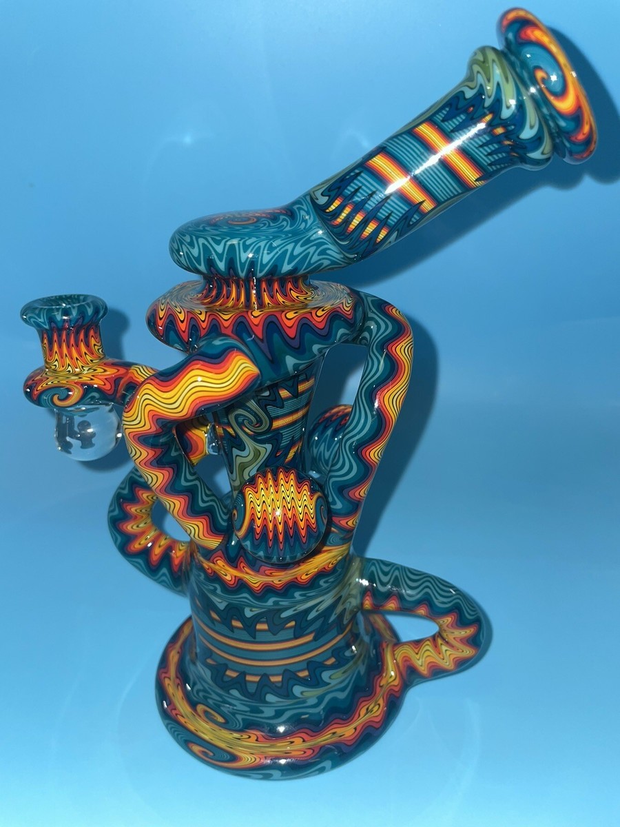 リ*ウ様 THC featuring DA LADY G-MONEY Heady Andy G American made glass bubbler recycler water pipe