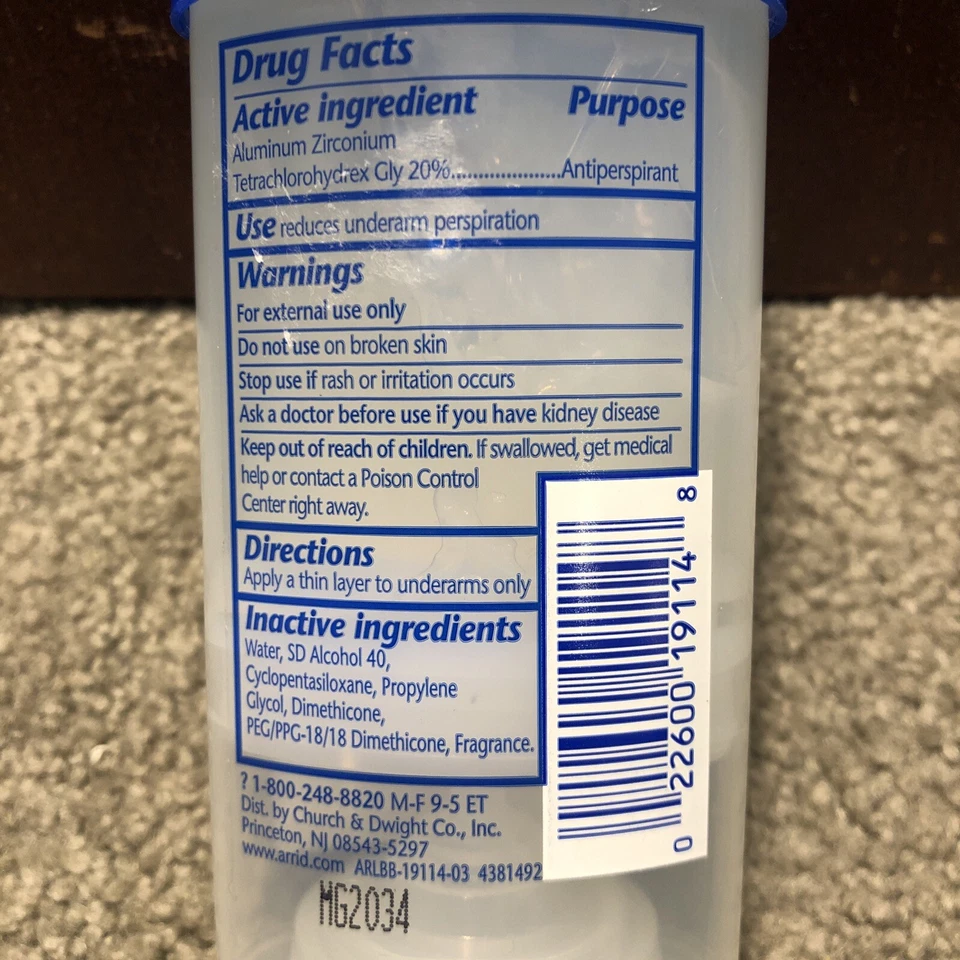 Desodorante antitranspirante Arrid Extra Dry XX Clear Gel Morning Clean, 2,6 oz Foto 2 de 4