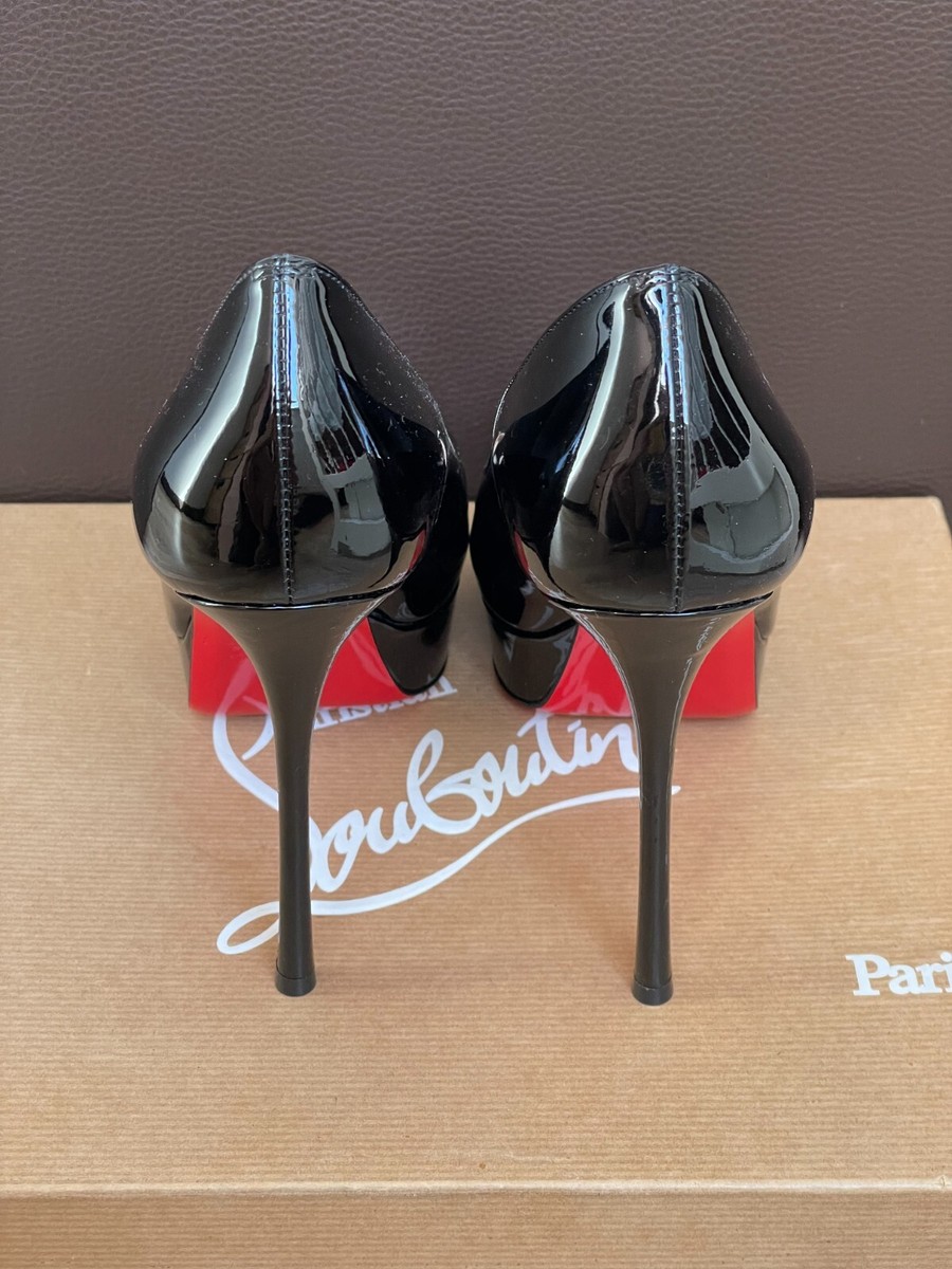 Authentic Christian Louboutin Fetish Peep 130 Patent Pumps EU 36