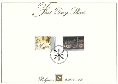 [FDS156] Belgium FDS 2005-10 Art First Day Sheet SUPERB