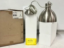 Maxim Lighting Pendant Light 8.7" 1-Light Cone Shape Dimmable Steel Satin Nickel