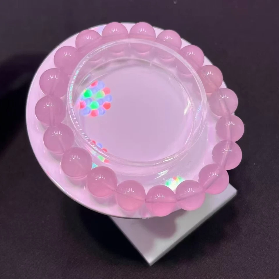 10mm Natural Beautiful Natural Rose Quartz Crystal  Beads Bracelet - Image 3 of 4