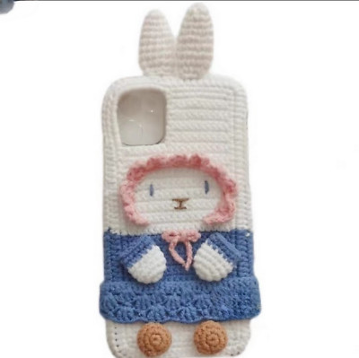 Bunny DIY Knitted Phone Case Finished Handmade Customized Knitwear Phone Case