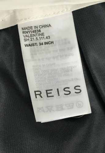 Reiss Mens Valentine Slim Fit Wool Blend Trousers Soft Grey W34 BNWT (MG137F13) - Picture 13 of 17
