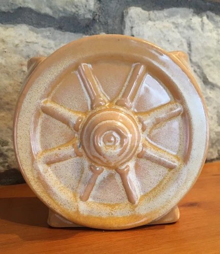 Frankoma Pottery WAGON WHEEL Desert Gold Open Sugar Bowl