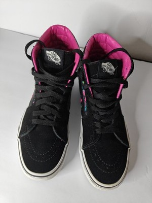 ize 5.5 Men's : 7 Women's  -Vans ''SK8-Hi Dia de los Muertos'' Sneakers Black. Uni