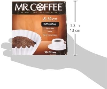 Filtros cesta café papel blanco Mr. Coffee 8-12 tazas papel blanco 50ct (paquete de 2) - Imagen 9 de 12
