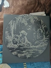 Star Wars Engraved Yoda Slate Plaque  30cm round