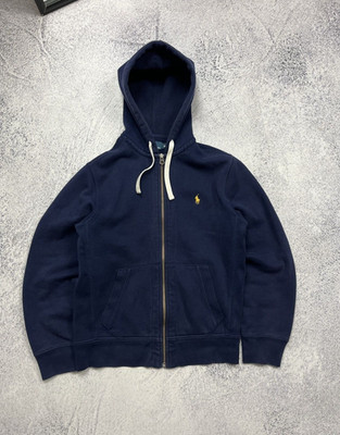 Vintage 90 s Polo Ralph Lauren Zip Up Hoodie Hype Y2k Rare Men's Size Medium