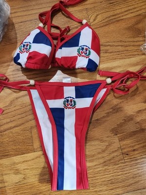 TAINOWEARS Dominican Republic Flag Bikini   2PCS Swimwear - CHOOSE SIZE