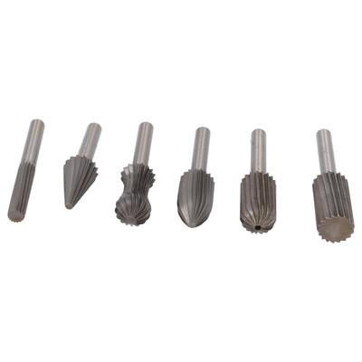 6 Stück Hartmetall Frässtifte Set, Wolframcarbid Fräser 6mm Schaft, Hartmetall Frässtifte Mit Doppelschnitt, Mit 1/8 Schaft, Für Schleifmaschine, Schnitzen, Metallpolieren,Gravieren,Bohren 6 Stück Hartmetall Frässtifte Set, Wolframcarbid Fräser 6mm Schaft, Hartmetall Frässtifte Mit Doppelschnitt, Mit 1/8 Schaft, Für Schleifmaschine, Schnitzen, Metallpolieren,Gravieren,Bohren
