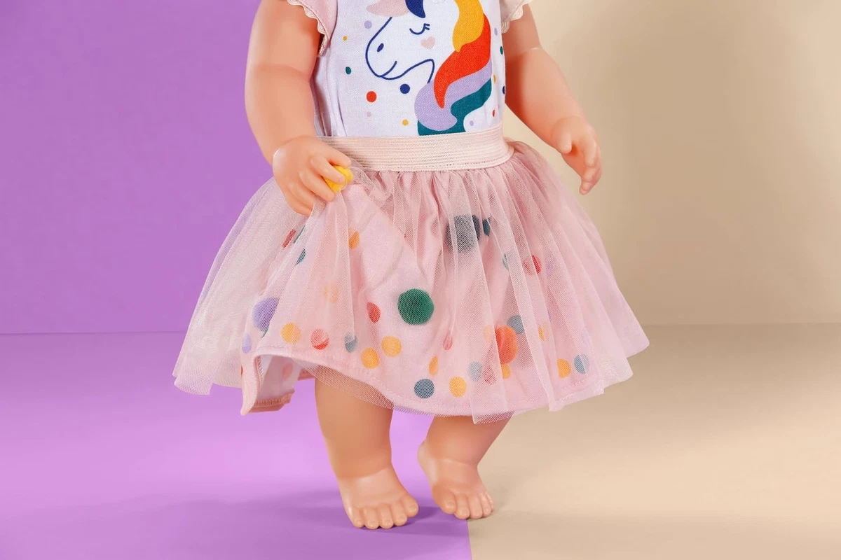 BABY born Unicorn Tutu Dress, Beautiful Shirt and Tutu Skirt for 43m Dolls, 8717