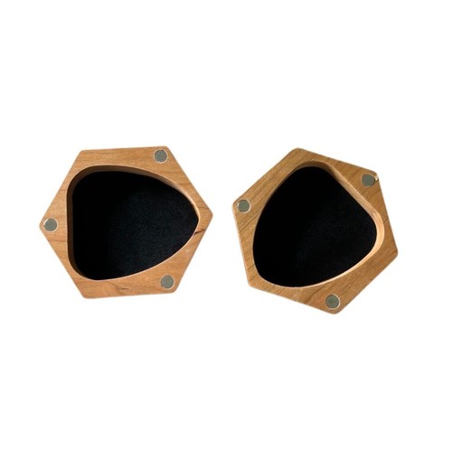 Galactic Toys Hexagonal Wooden Dice Tray - Cherry Wood - Picture 3 of 4