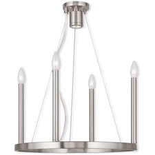 Livex Lighting 40244-91 Alpine Chandelier Brushed Nickel