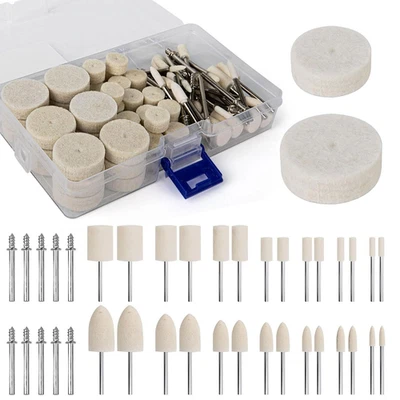 ELLECILA 88PCS Dremel Polishing Kit,Metal Polishing Kit, Polishing Buffing Wheel Wool