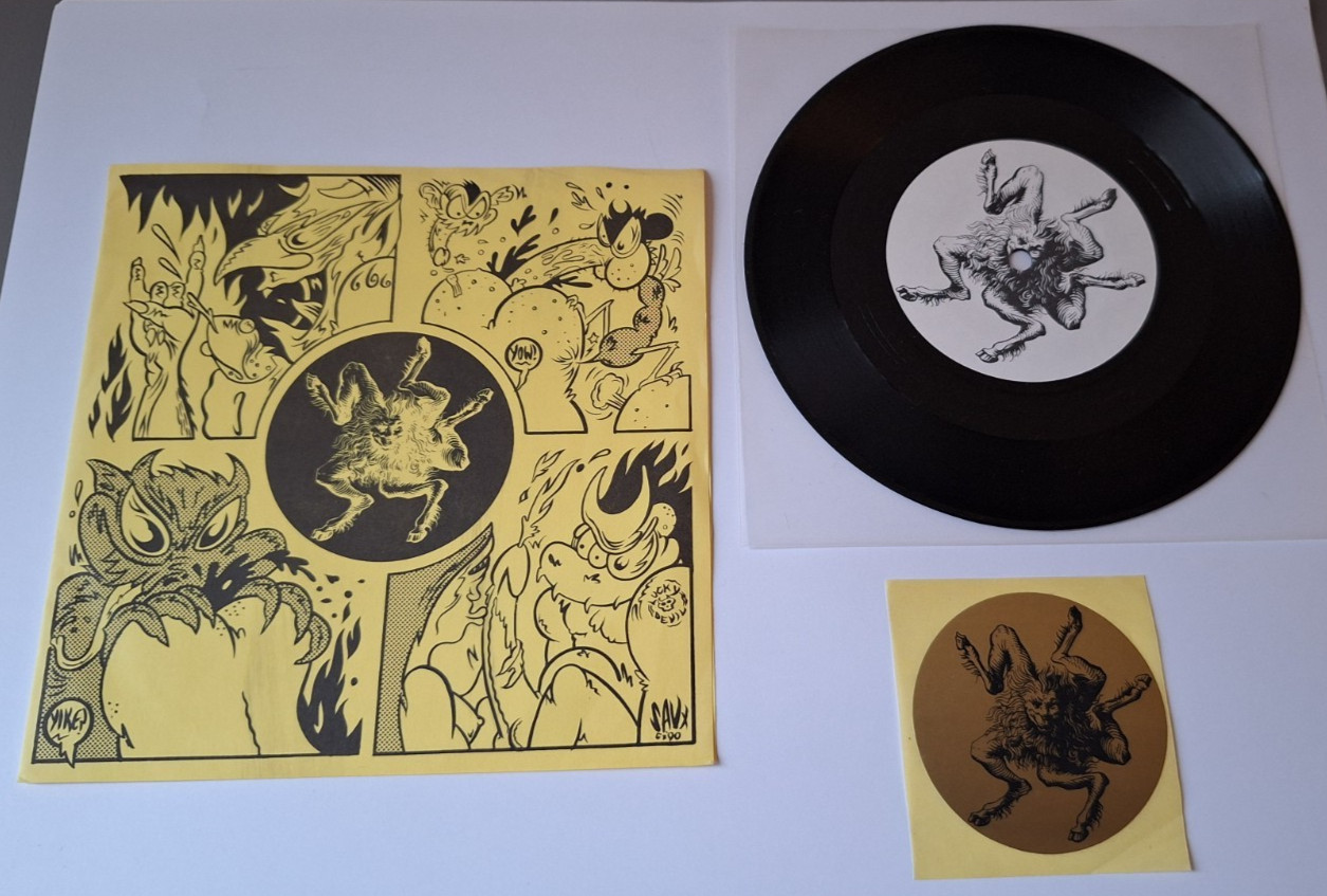 COIL lim 1000 yellow cover  + sticker Vinyl 7" Wrong Eye / Scope (1990 Shock UK)