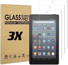 3 Pack Tempered Glass Screen Protector for Amazon Fire HD 10 Tablet 10.1" 2019