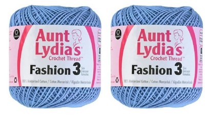 Crochet Thread - Size 3 - (2-Pack) Warm Blue