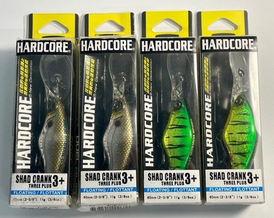 Duel Hardcore Shad Crank 3+ 60F Crankbait 2 3/8'' 3/8oz - Pearl Holo, Holo Tiger