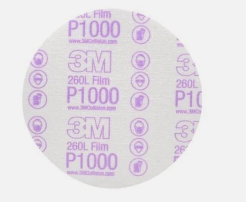 3M 00969 260L Finishing Film Disc, 6" Dia, 1000 Grit, Super Fine, 100 discs