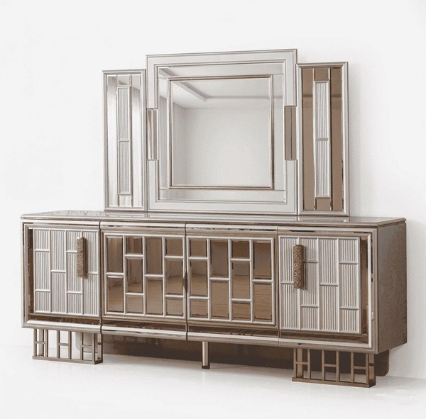 Konsole Moderner Stil Braun Grau Minimalistisch Elegant Funktional-image